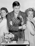 Elizabeth Montgomery, Dick York and Agnes Moorehead (1964 publicity photo)