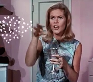 Samantha casts the spell to make Aunt Clara ten years younger.