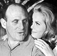 Asher with his second wife, Elizabeth Montgomery, in 1964