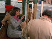 Tabatha catches the cable car to get to work.