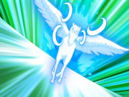 Pegasus bei der Durchführung des Special Move "Storm Bringer".