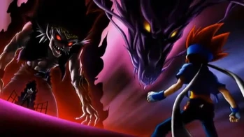 LDrago and Ryuga vs Ginga