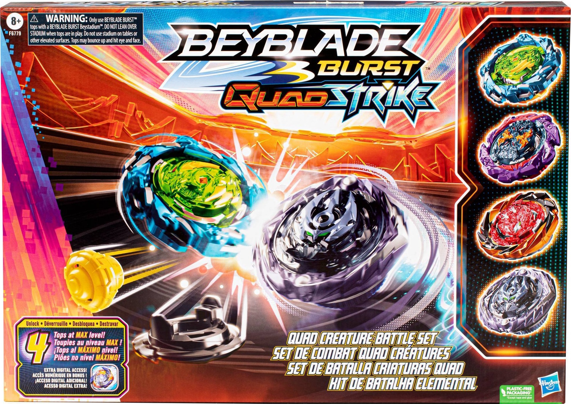 Conjunto com 2 BeyBlade Burst QuadStrike - Hydra Kerbeus K8 Vs
