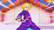 Wakiya launching in Beyblade Burst Evolution