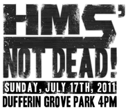 "HMS' Not Dead!" logo.