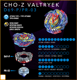 HASBRO Cho-Z Valtryek / Valkyrie Burst Surge PRO SERIES Beyblade F2330
