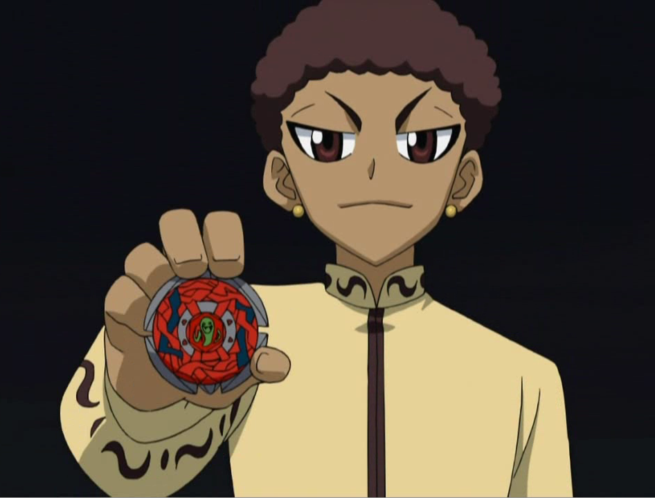 Salhan first appears in Episode 19 of Beyblade: Metal Masters along with hi...