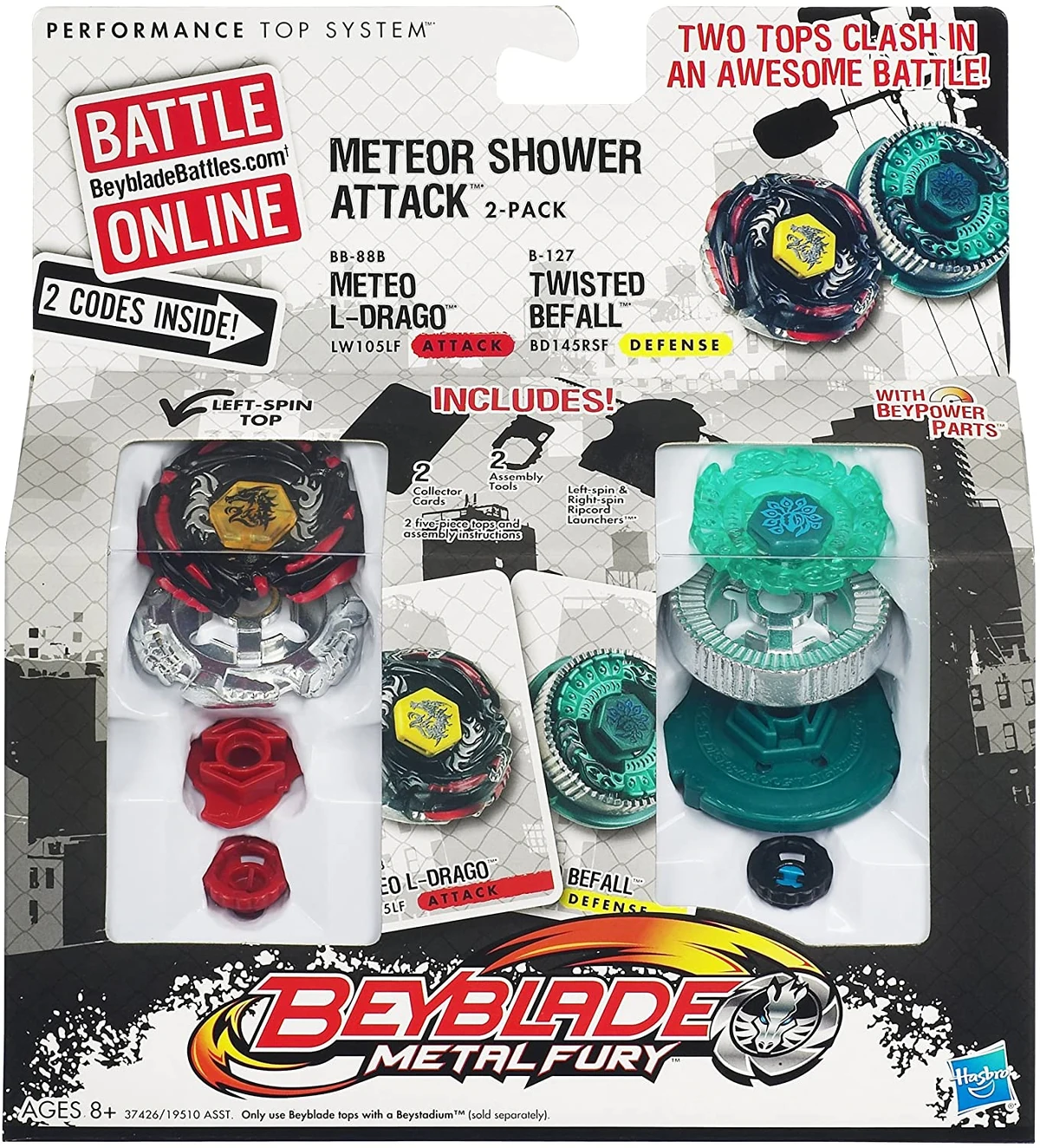 メテオ降臨/Meteorfall　4種セット Meteor Shower Attack 2-Pack | Beyblade Wiki | Fandom