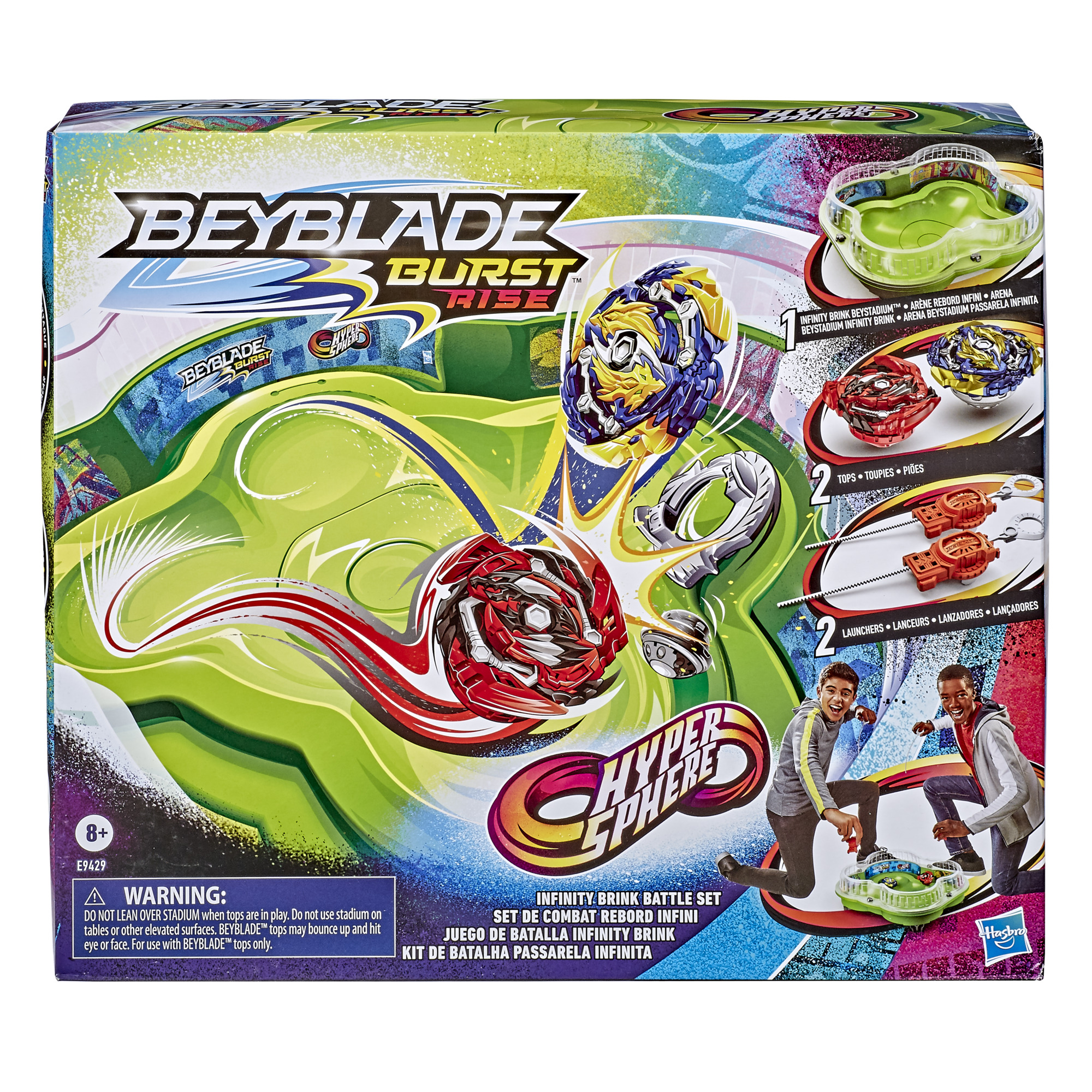 can you use beyblade rise on beyblade evolution stadium