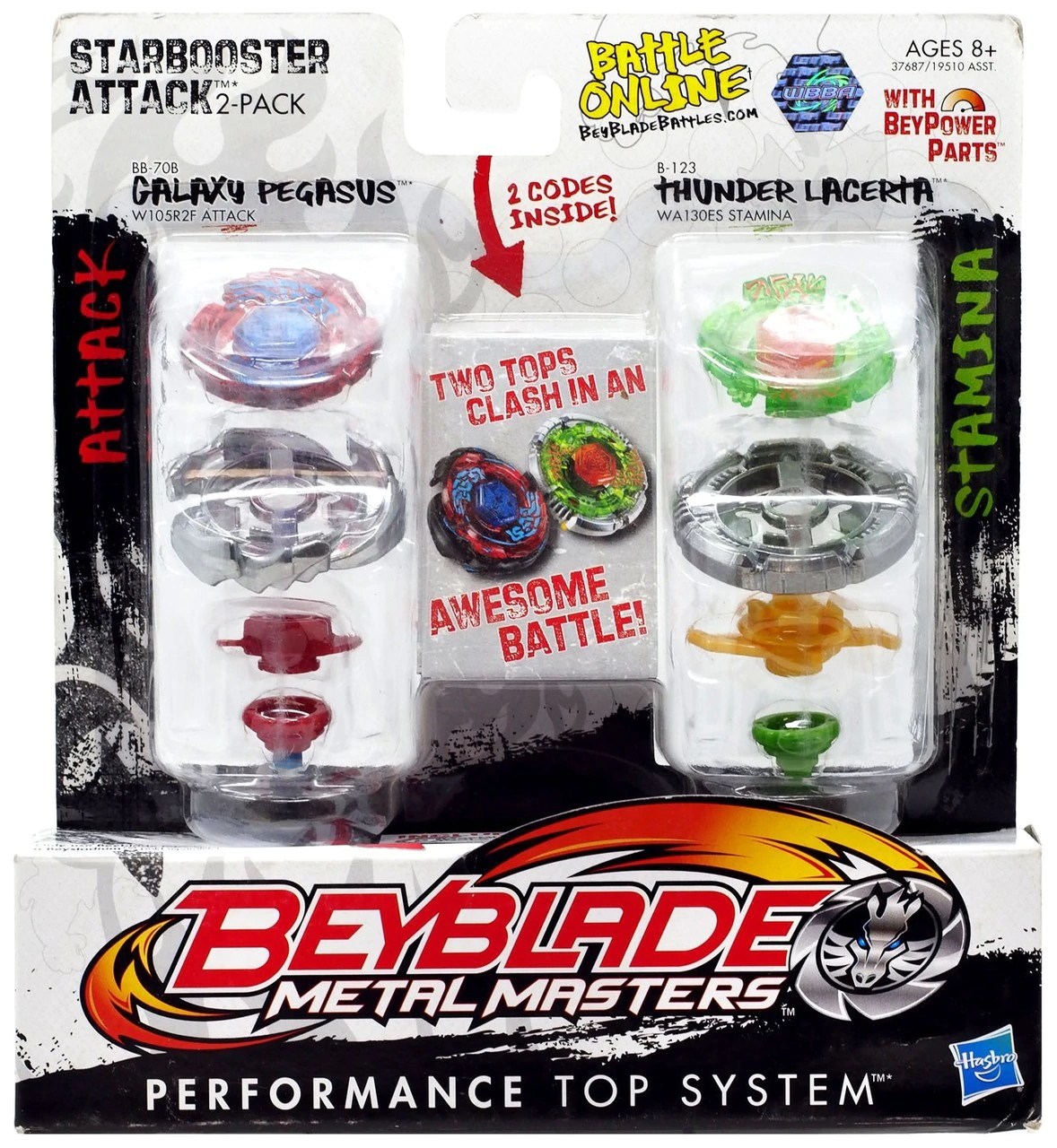 Beyblade Metal Fusion 3-Pack, Attack Version, w/ Storm Aquario