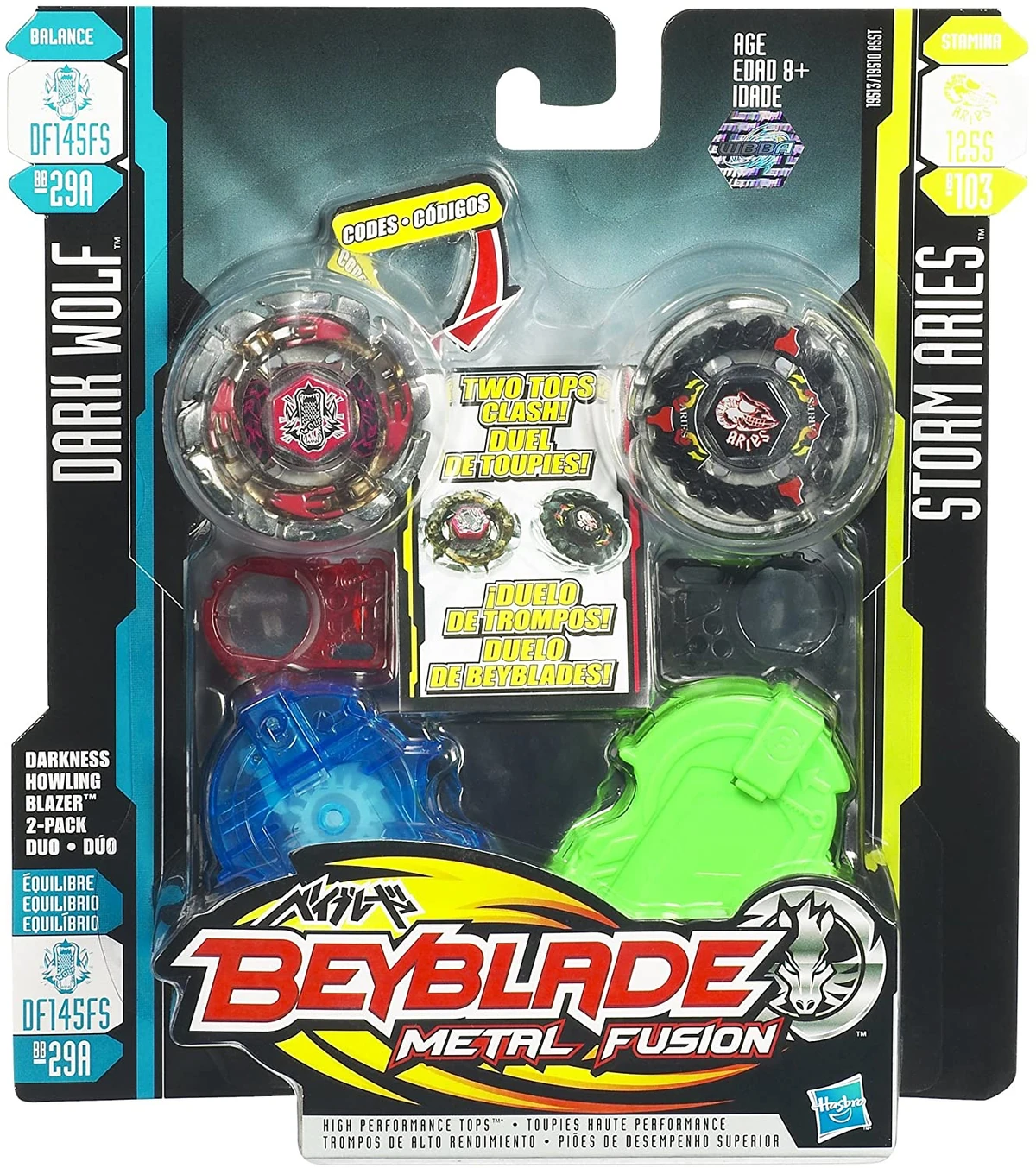 【新品／限定】Iris.Fall＋BLADED FURY Double Pack Wing Pegasus B-161 90WF Attack Hasbro Beyblade Metal Fury