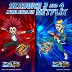 Netflix advertisement for Beyblade Burst Turbo and Rise