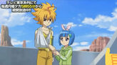 Free and Honey Guten after his battle with Valt Aoi in Beyblade Burst Evolution - Episode 50