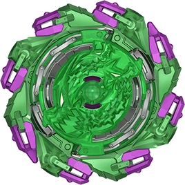 Beyblade Burst QuadStrike - Chain Kerbeus Aquilon-Q Revolve-Q+Yard-6 (Low Mode)