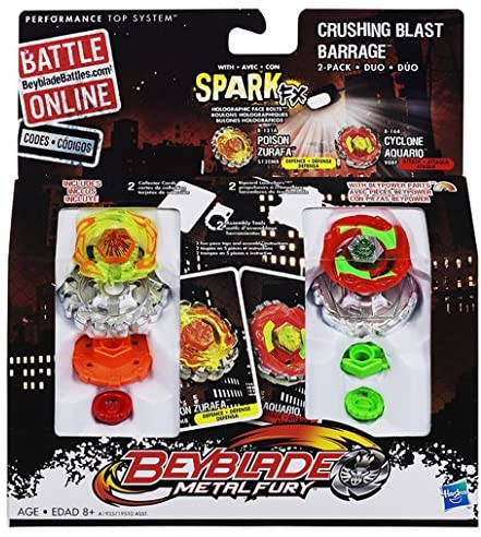 HASBRO Crushing Blast Beyblade 2-Pack w/ Rock Zurafa & Torch Gemios -  BeysAndBricks