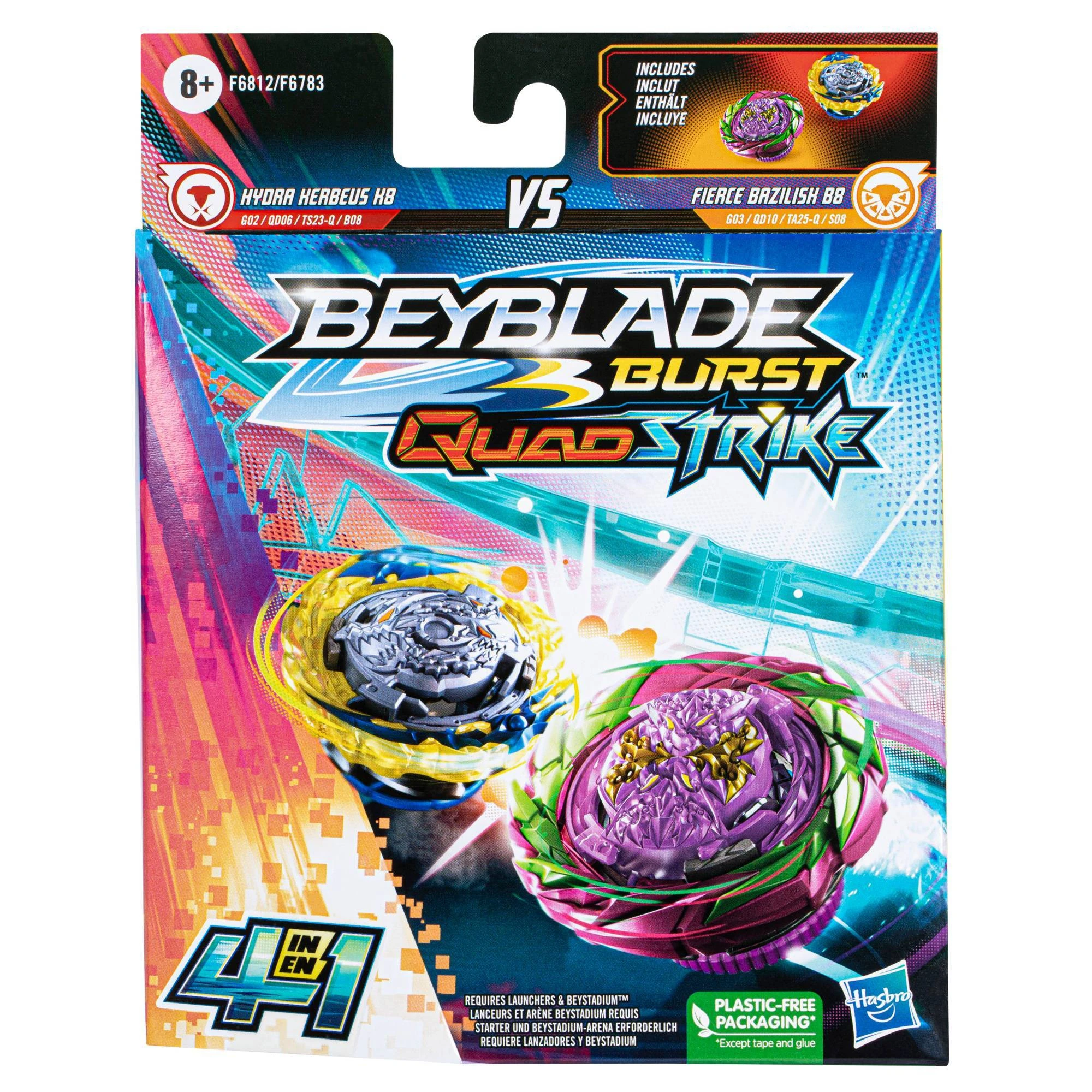 Fierce Bazilisk B8 and Hydra Kerbeus K8 Dual Pack | Beyblade Wiki