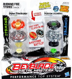 Beyblade Metal Fusion Battletop Faceoff: Burning Fire Strike 2-Pack