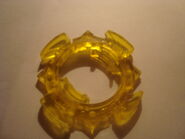 Cross Spiker (Transparent Yellow) Attack Ring