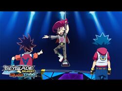 BEYBLADE BURST QUADSTRIKE EPISODE 20: Invincible Shadows! Aiger vs