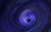 Artist's impression of a vortex in a vortical void.