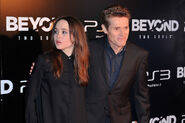 Elliot Page with Willem Dafoe at the world premiere of Beyond: Two Souls on October 2, 2013