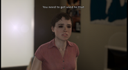 Jodie's original outfit, as seen in the test build