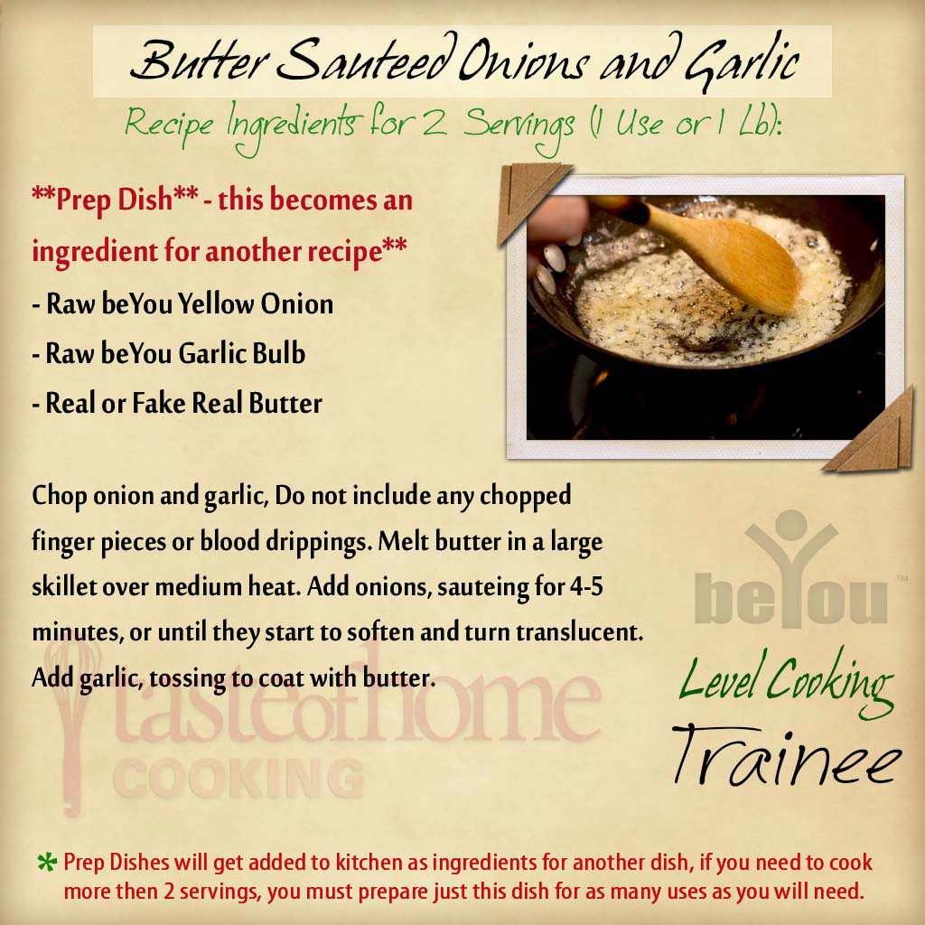 Recipe Sauteed Onions And Garlic Beyou World Wiki Fandom The moisture will evaporate and the onions will wilt. recipe sauteed onions and garlic