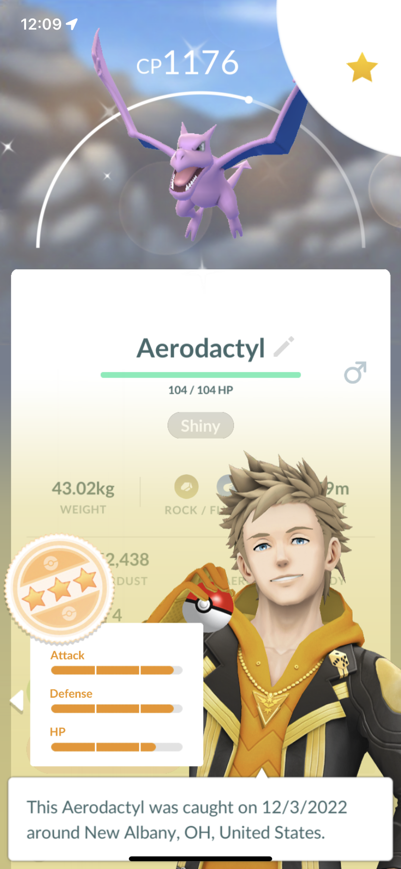 Shiny Aerodactyl! (Pokémon GO)