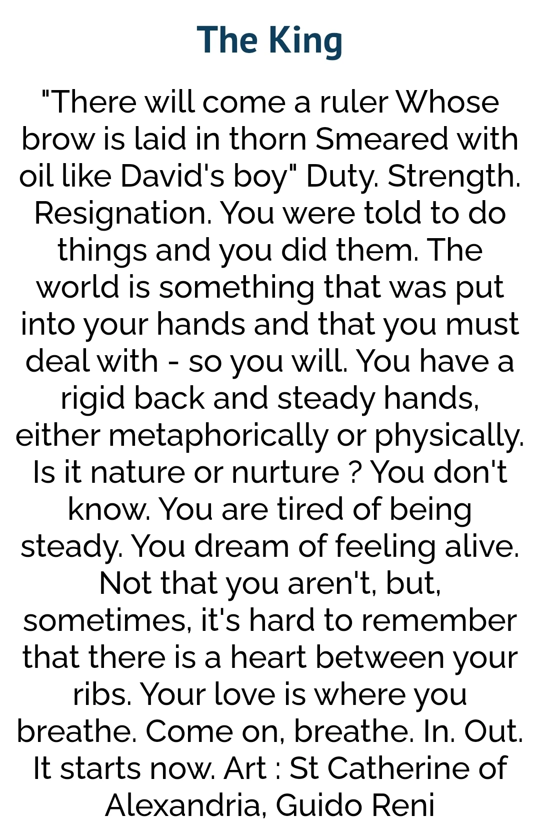 Soldier, Poet, King Quiz (this doesn't seem accurate) Fandom