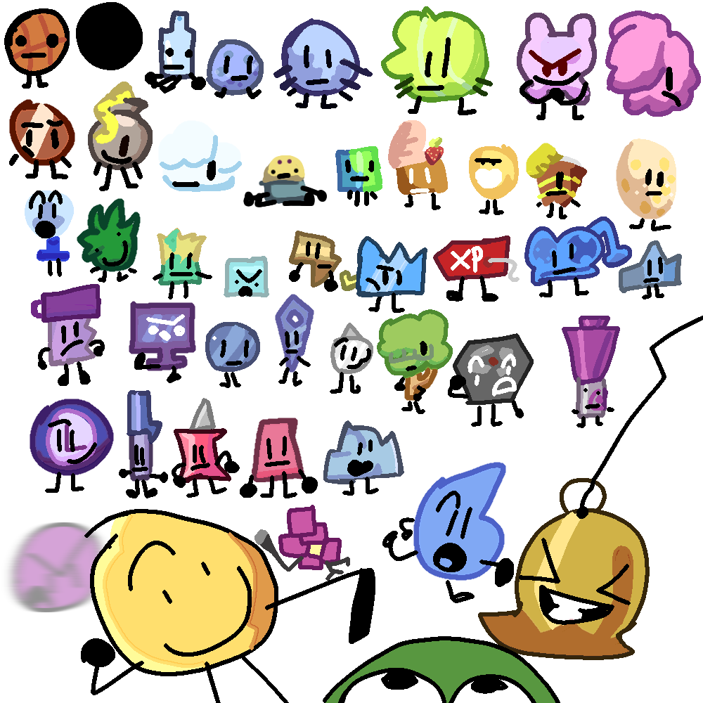 Drawing BFDI Characters till New year 4 The ENTIRE tpot cast Fandom