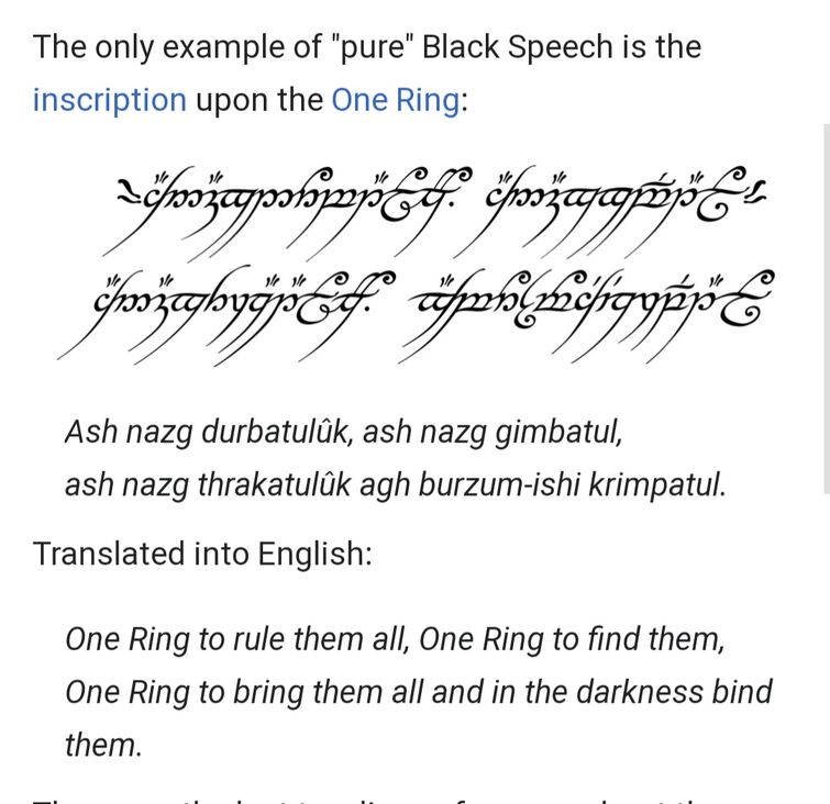 Does anyone know the Entire Ring Poem in Black Speech? I could only find  the one verse on here | Fandom