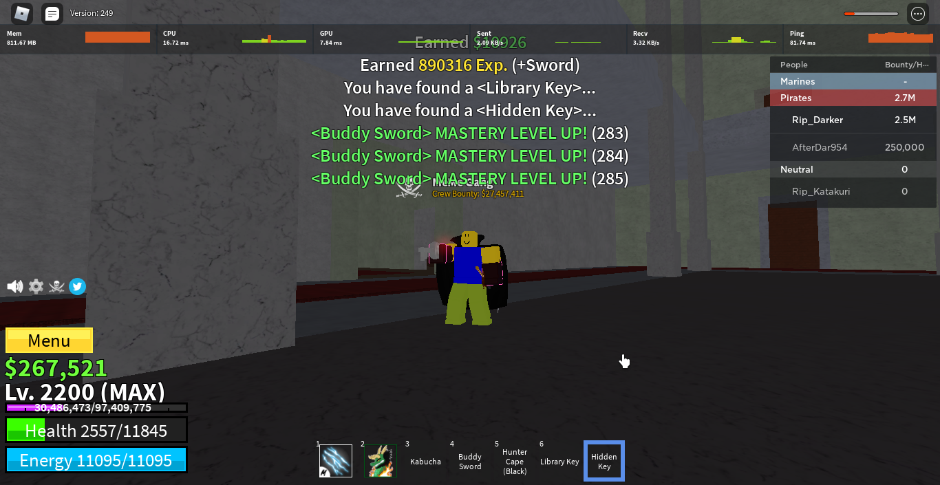 Blox Fruits Account level 2200 MAX