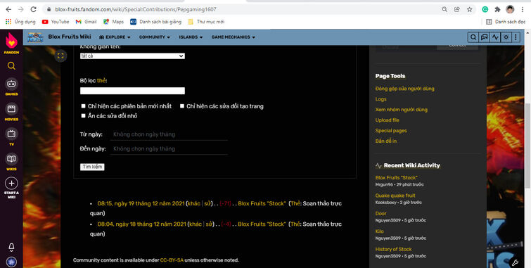 History of Stock, Blox Fruits Wiki