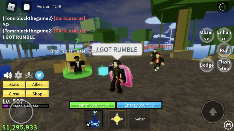 Should I eat light? I have rumble. all the info is on the screenshots : r/ bloxfruits