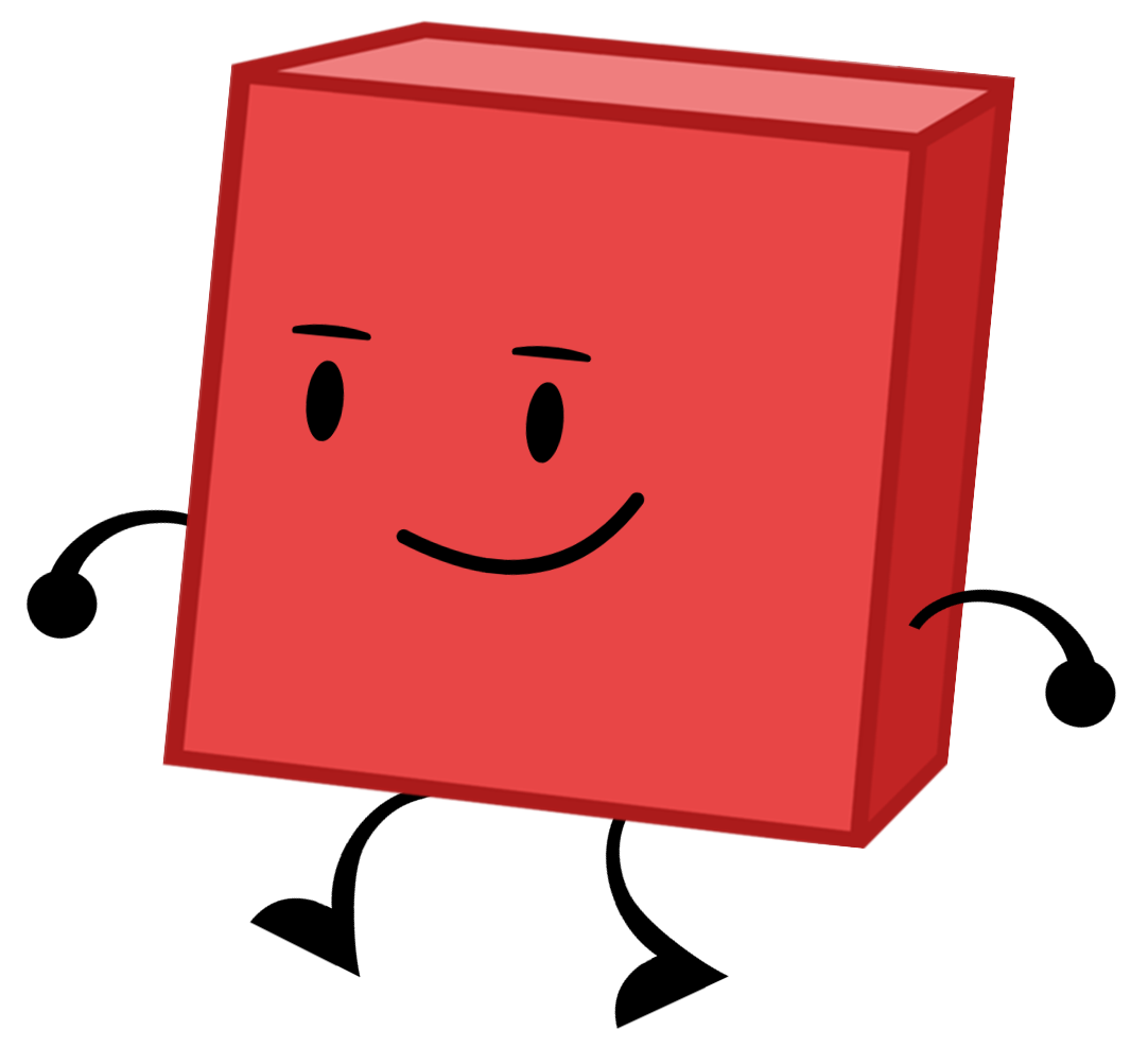 Cartoon character blocky from battle for dream island