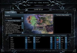 Setting up a WOTR Fall of Arnor game in 