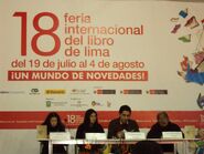 Presentación del libro "Poemas de oficina" en la Feria Internacional del Libro de Perú, año 2013