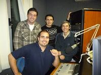 El equipo de "Arquetipos", programa radial de Eduardo Casas sobre los mitos griegos.