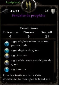 Sandales de Prophète stats