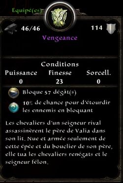 Vengeance stats