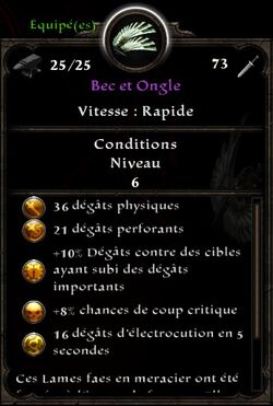 Bec et ongle stats