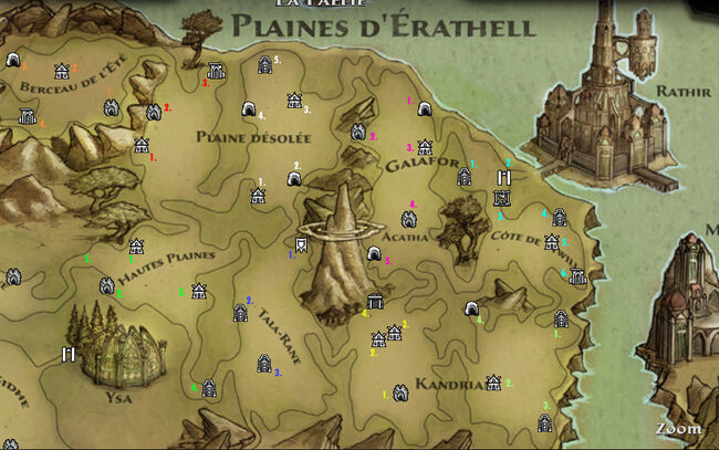 Plaines d'Erathell localisation