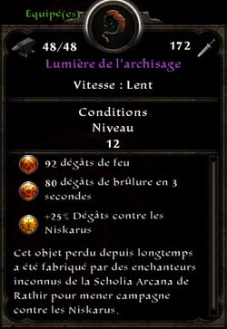 Lumière de l'archisage stats