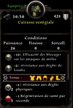 Cuirasse Vestigiale