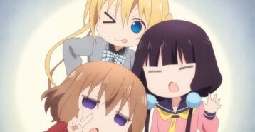 Mayfuyu,Kaho,and Maika with silly faces