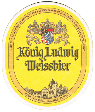 König Ludwig Weissbier Logo Bierdeckel