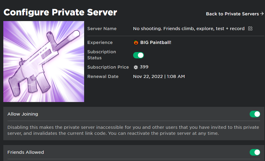 1000 Servidores VIP Ember Private Server Codes