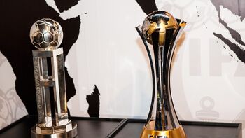 FIFA Club World Championship Cup and Club World Cup trophies