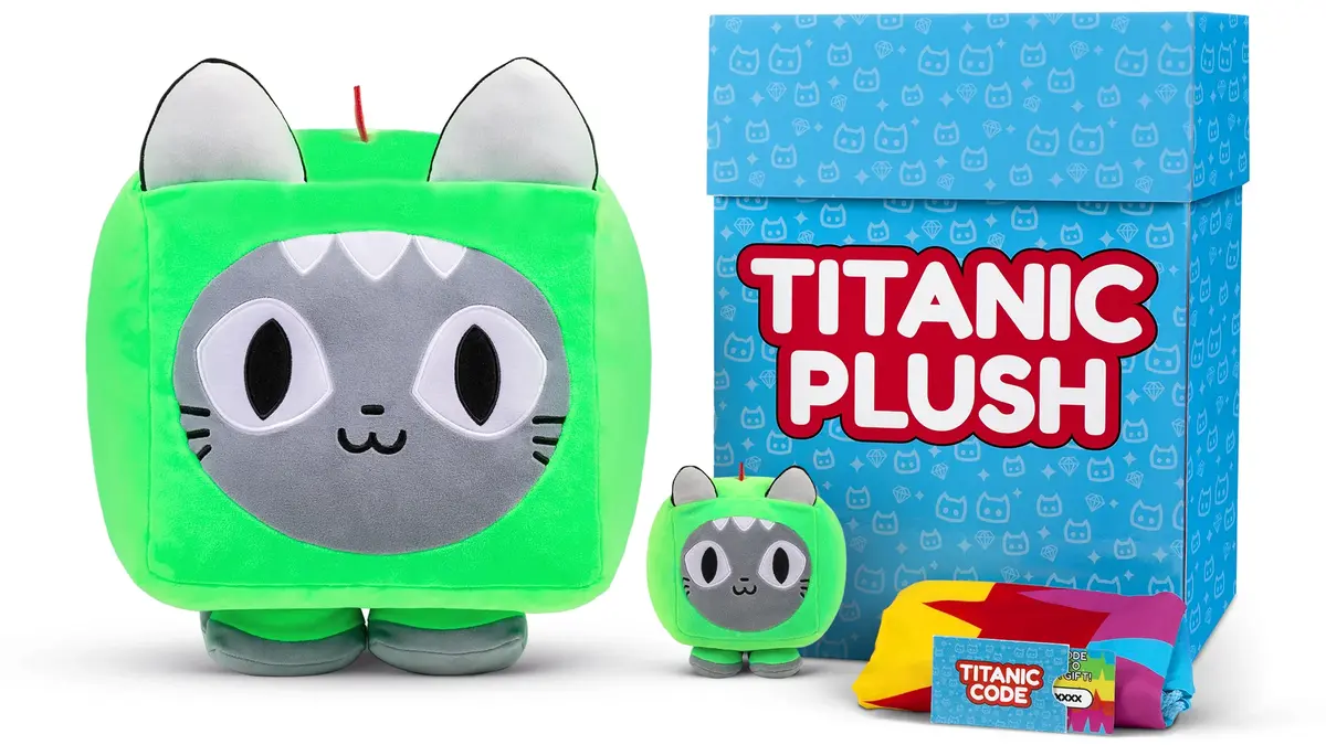 Titanic Kawaii Cat ぬいぐるみ 大きめ 紫色 TITANIC Kawaii Cat! [sold out] | BIG Games Merchandise