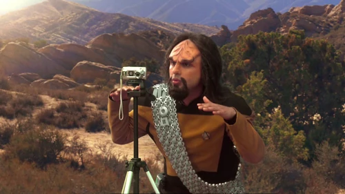 Raj as Worf.